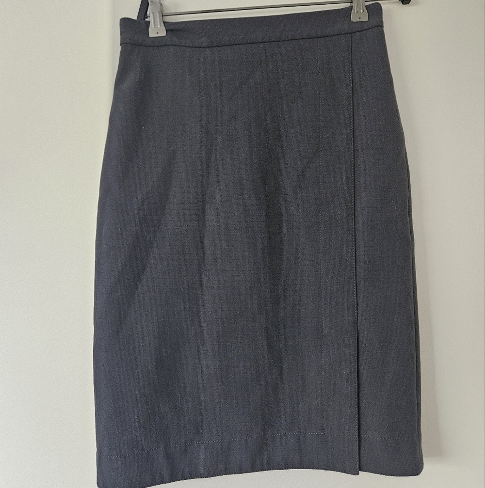 Ann Taylor Gray Knee-Length Pencil Skirt for Work
